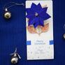 pomysł na prezenty świąteczne prezent paper flowers blue christmas cards, poinsettia flower scrapbooking kartki karteczki