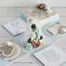 Ślubny exploding box z tortem - na zamówienie - kartka ślub