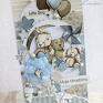 Lulaczkowo Kartka dla dziecka na chrzest roczek, prezent, pamiątka "Vintage BOY 1" scrapbooking