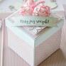 różowe scrapbooking kartki exploding box masz już roczek - urodzinowy box pamiątkowe pudełko