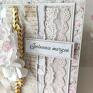 w jasnych kolorach - shabby chic okolicznościowa scrapbooking kartki urodziny