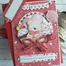 Za Craftowane Kartka na walentynki z uroczym misiem dzien zakochanych scrapbooking