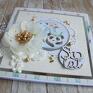 kartka okolicznościowa scrapbooking urodzinowa, dla dziecka, z misiem pandą
