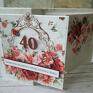 scrapbooking, rubinowe gody, możliwość zmiany liczby na dowolną kartka rocznica ślubu