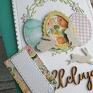 scrapbooking żółte warstwowa wielkanocna z lekkim efektem 3d wykonana metodą kartka z jajkami