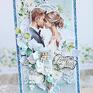 Kartka ślubna w morskim klimacie, ręcznie robiona "Sunny Love 1" pamiątka ślubu