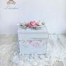 kartka ślubna różowe exploding box - pamiątka "elegance na ślub