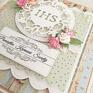 komunia różowe kartka pierwsza święta scrapbooking sakrament