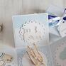 eleganckie scrapbooking narodziny pudełko - kartka z okazji narodzin chrzest