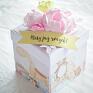 różowe scrapbooking kartki masz już roczek - urodzinowy exploding box