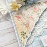 turkusowe vintage kartka różana shabby chic w pudełku scrapbooking na urodziny