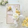 żółte ręcznie wykonana dla mamy z napisem "kochanej mamie" scrapbooking kartki shabby chic