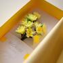 pocztówka 3d yellow spring paper flowers, personalized gift for mom karteczka scrapbooking kartki