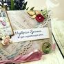 różowe scrapbooking kartki urodzinowa uniwersalna, (c36) kopertowka