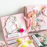różowe scrapbooking kartki urodziny exploding box - wyjątkowej kobiety / dziewczynka