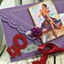 fioletowe scrapbooking 40 kartka na 40 urodziny dla fajnej babki urodzinowa 40