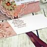 Kopertówka z okazji ślubu - różowe retro ślub scrapbooking kartka
