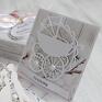 białe scrapbooking kartki pudełko na ślub - z życzeniami