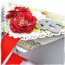 scrapbooking kartki: Urodzinowa kopertówka kwiaty