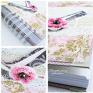 szpilki kwiat notes - różowy pamiętnik