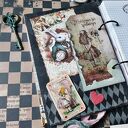 🎩🗝️♥️ Alicja w krainie czarów/ pamiętnik/notes / ręcznie wykonany