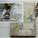 Notes i pamiętnik A5 'Tajemniczy ogród' - scrapbooking z metalową klatką