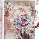 Boho Junk Journal A5 - Ręcznie robiony notes vintage z koronką | Unikat