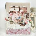 Boho Junk Journal A5 - Ręcznie robiony notes vintage z koronką | Unikat