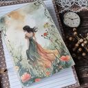 Secret Gardena - romantyczny notes A5 (pamiętnik) z motywem ogrodu i ważki