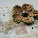 Notes i pamiętnik A5 'Tajemniczy ogród' - scrapbooking z metalową klatką