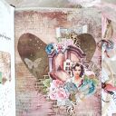 Boho Junk Journal A5 - Ręcznie robiony notes vintage z koronką | Unikat