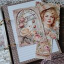 Romantyczny notes A5 w stylu vintage - ręcznie robiony pamiętnik