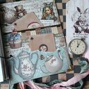 🎩🗝️♥️ Alicja w krainie czarów/ pamiętnik/notes / ręcznie wykonany