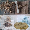 Ręcznie wykonany notes A5 z baleriną w stylu vintage