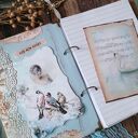 Ręcznie wykonany notes A5 z baleriną w stylu vintage