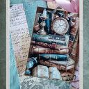 Romantyczny notes w stylu retro - ręcznie wykonany pamiętnik