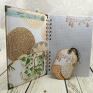 handmade planer zeszyt notatnik w stylu boho (n75) koty makrama bullet journal