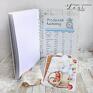 Piękny kolorowy przepiśnik, notes kulinarny wykonany metodą scrapbookingu z najnowszej kolekcji papierów "Grandma's Kitchen". Prezent pod choinkę