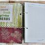 przepisy zielone wykonany od podstaw ręcznie metodą scrapbookingu notatnik na kucharska