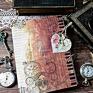 notes/ dziennik/romantyczny steampunk - pamiętnik zegar