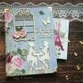 Stylowy paryski notatnik /pamiętnik vintage oraz kartka życzenia notes