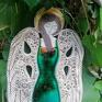 anioł ślub zielone ceramiczny - ilovik