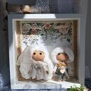 Ramka ślubna dla młodej pary (25x25 cm) - personalizowana pamiątka z parą młodych
