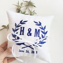 Haftowana poduszka na obrączki, personalizowana ślubna