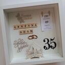 Rocznica ślubu, pamiątka, ramka, złote gody