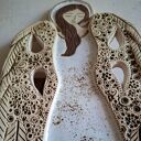 Duży anioł ceramiczny Ilovik - prezent na ślub, komunię i bierzmowanie