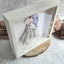 💍 Wyjątkowy prezent ślubny - ramka 3d z miejscem na banknoty i podświetleniem LED