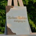 Podziękowania weselne 3D dla rodziców - drewniana pamiątka z personalizacją