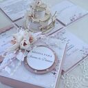 Kartka w pudełku z torebką - ślubny exploding box, kieszonka na pieniądze