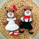 Szydełkowa Para Młoda Misie - pamiątka ślubna handmade